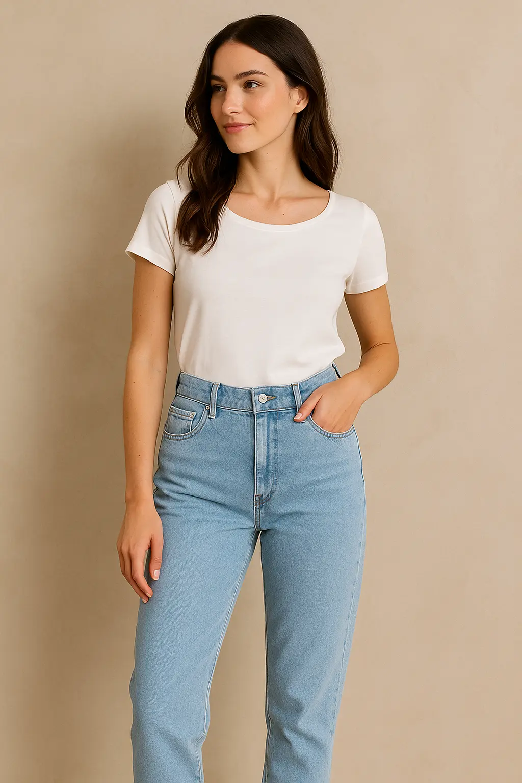 Mom Jeans Cintura Alta Olivia