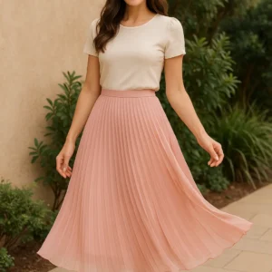 Saia Plissada Chiffon Élise